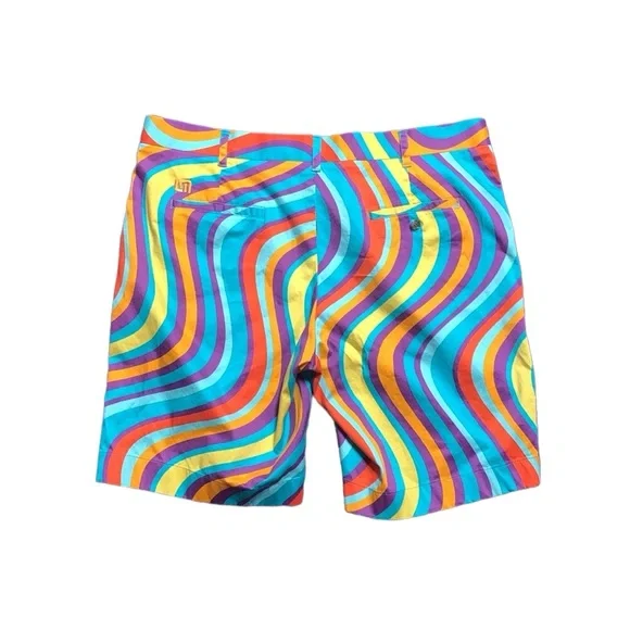 Men’s Loudmouth golf shorts multicolored wavy Torrey Lines men’s size 42 Groovy! - Picture 3 of 16